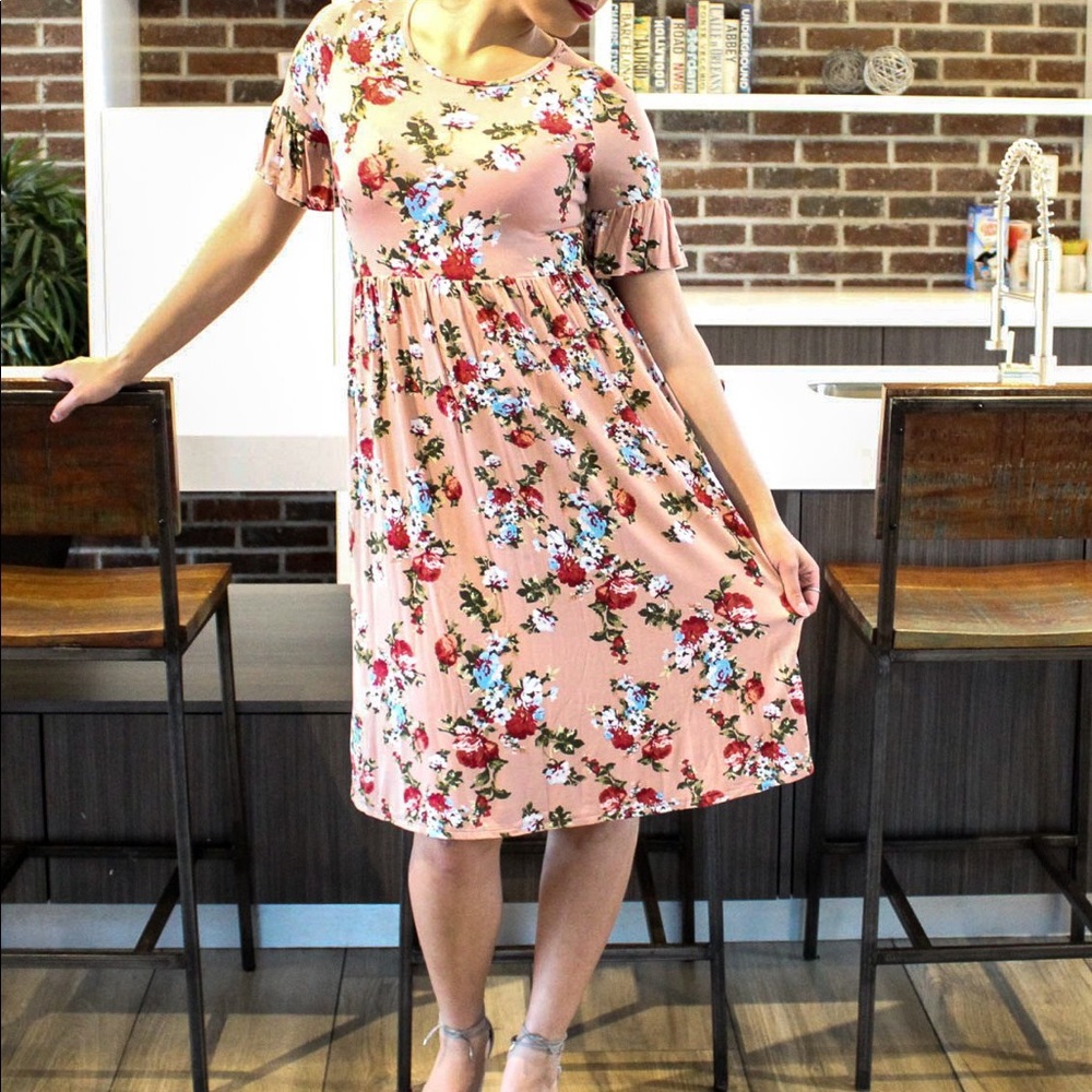Blush Floral Dress
